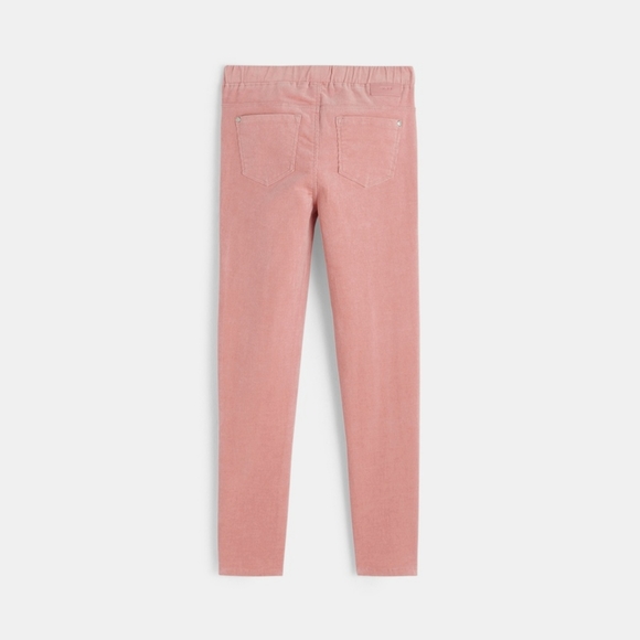 Okaïdi pink hyper-stretch velvet treggings for girls 9 years old. - Picture 2 of 10